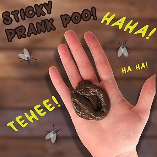 Fake Poop Prank, 1 Pack, Sticky and Stretchy Realistic looking Turd, Perfect for Practical Jokes that are sure to Shock the Whole Family! Novelty Gag Toy Soft Rubber Poo (1 Pack)