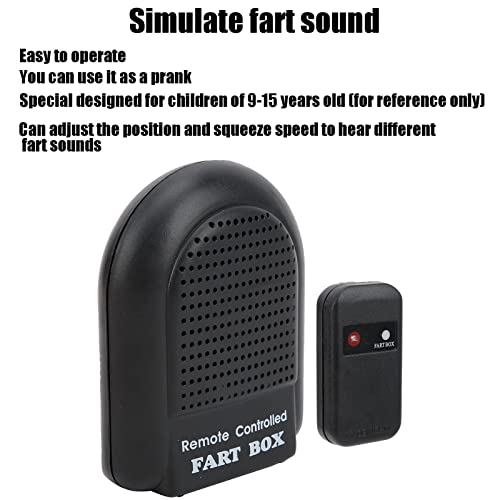 Agatige Fart Machine with Remote, Electronic Remote Controlled Fart Machine Joke Prank Game Fart Box for Family and Friend - Black