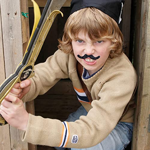 IRYNA Fake Moustache 12 Pack Black False Moustache Moustache Fancy Dress Stick On Moustache Pack Adults Novelty Joke False Moustache for Adults Kids Masquerade Party Favor Costume and Performance