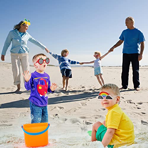 6 Pairs Novelty Sunglasses Party Glasses, Tropical Sunglasses Luau Party Sunglasses Photo Prop Supplies, Funny Hawaiian Glasses Novelty Glasses for Kids Adults Beach Party Decorations