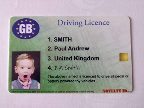 Novelty ID Customisable Kid's Driving Licence
