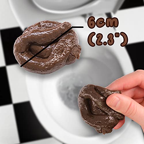 Fake Poop Prank, 1 Pack, Sticky and Stretchy Realistic looking Turd, Perfect for Practical Jokes that are sure to Shock the Whole Family! Novelty Gag Toy Soft Rubber Poo (1 Pack)
