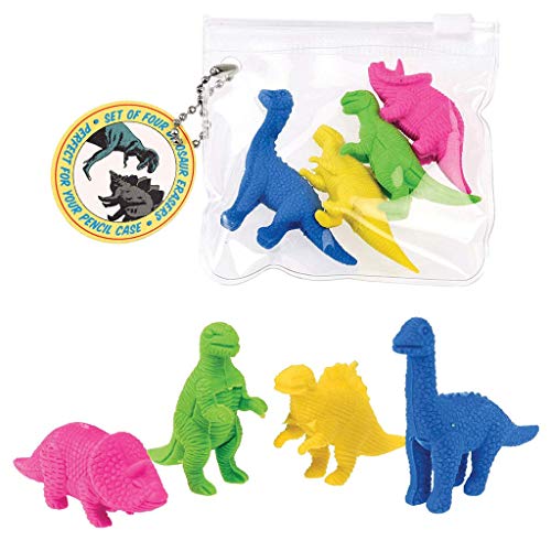 SHATCHI Novelty Erasers Rubbers Party Bag Filler Favour Kids School Home Stationery Set of 4pcs – Fast Food/Fruits/Dinosaurs/Fingers/Dessert/Smiley (12pcs), Multi