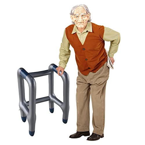 Inflatable Zimmer Frame Blow Up Walking Stick for Adults Birthday Retirement Novelty Prank Decorations Joke Gifts Men Women Grandad Grandad Dress Up Party Accessory Photo Booth