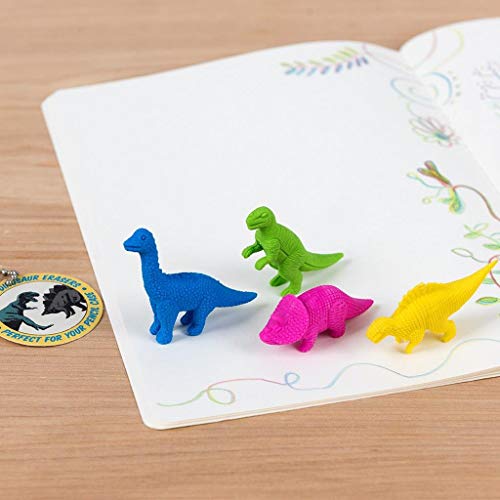 SHATCHI Novelty Erasers Rubbers Party Bag Filler Favour Kids School Home Stationery Set of 4pcs – Fast Food/Fruits/Dinosaurs/Fingers/Dessert/Smiley (12pcs), Multi