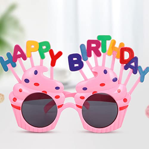 QRJ Birthday Glasses Party Glasses for Adults,Happy Birthday Novelty Glasses Kids' Party Eyewear Hawaiian Hula Fancy Dress Up Costume Accessory for Photo Prop Birthday Party Supplies