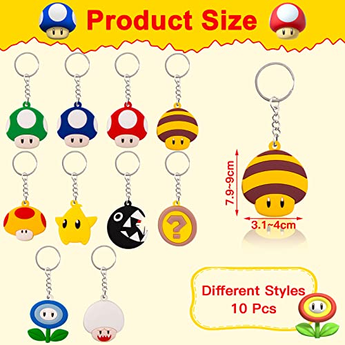 Keyring Cartoon Cute Anime Keychain Pendant 3D Silicone Figure Key Chain Keyrings Rings Kids Party Supplies Party Favors Bags fillers Novelty Toy Birthday Gift for Boys Girls Key Charms Keychain Deko