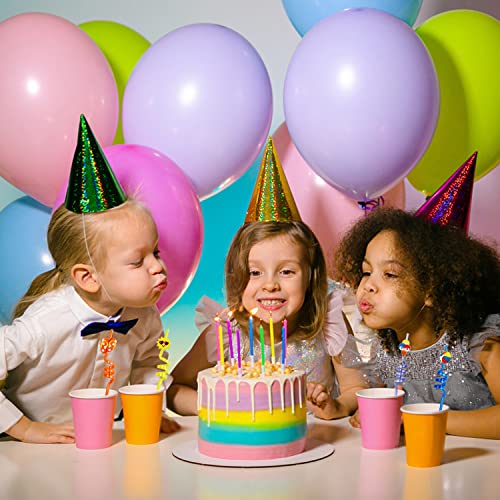 Ynaice 8 Pieces Reusable Drinking Straws Plastic Novelty Straws Beach Pool Curly Straws Summer Party Straws for Adults Kids Birthday Party Favors Decorations Pool Party Supplies