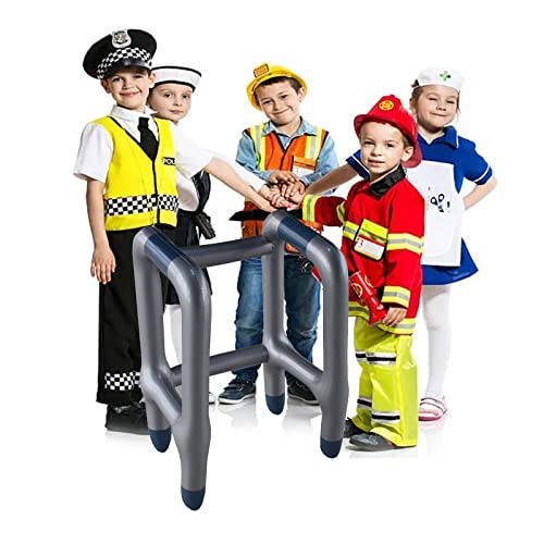 Inflatable Zimmer Frame Blow Up Walking Stick for Adults Birthday Retirement Novelty Prank Decorations Joke Gifts Men Women Grandad Grandad Dress Up Party Accessory Photo Booth