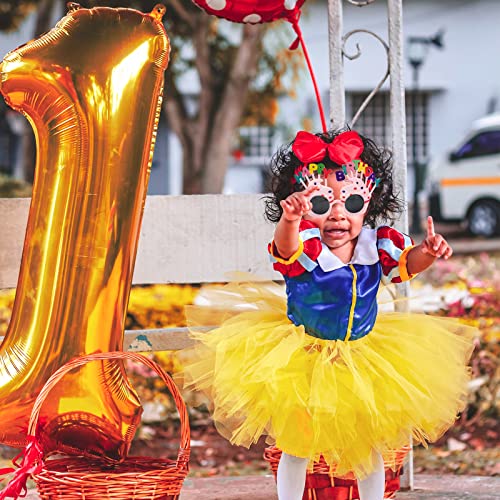 QRJ Birthday Glasses Party Glasses for Adults,Happy Birthday Novelty Glasses Kids' Party Eyewear Hawaiian Hula Fancy Dress Up Costume Accessory for Photo Prop Birthday Party Supplies