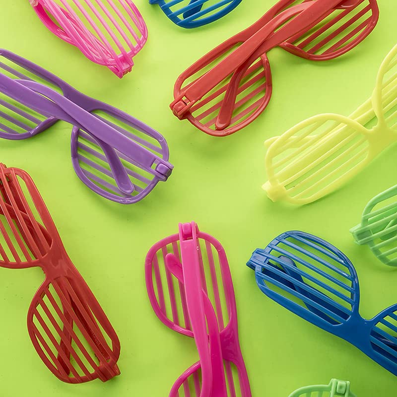Plastic Shutter Glasses Shades Party 6 PCS - Children Party Bag Fillers Kids Shutter Shades Glasses Sunglasses Novelty Fancy Dress Costume for Halloween Party Cosplay Photo Props