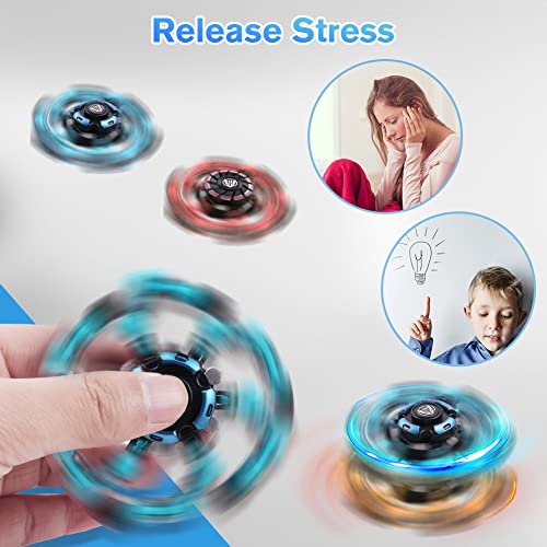 Ainiv Deformed Fidget Spinner Toy, Spin Top Toy Handheld Fidget Spinners Toys for Kids, Funny Creative DIY Finger-tip Spin Top Toys, Hand Spinner Sensory Toy for All Ages, 1PC Blue