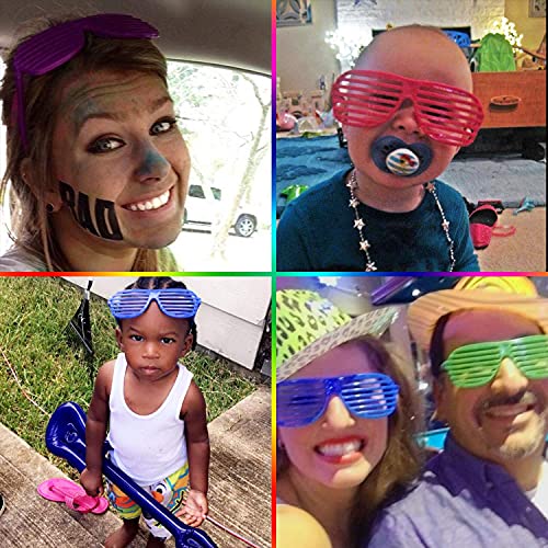 Plastic Shutter Glasses Shades Party 6 PCS - Children Party Bag Fillers Kids Shutter Shades Glasses Sunglasses Novelty Fancy Dress Costume for Halloween Party Cosplay Photo Props