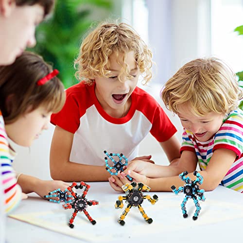 Ainiv Deformed Fidget Spinner Toy, Spin Top Toy Handheld Fidget Spinners Toys for Kids, Funny Creative DIY Finger-tip Spin Top Toys, Hand Spinner Sensory Toy for All Ages, 1PC Blue