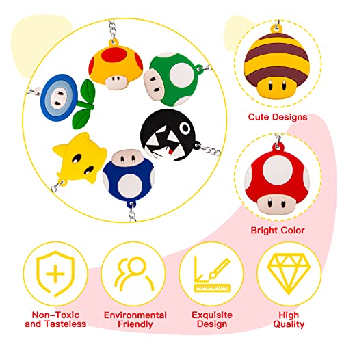 Keyring Cartoon Cute Anime Keychain Pendant 3D Silicone Figure Key Chain Keyrings Rings Kids Party Supplies Party Favors Bags fillers Novelty Toy Birthday Gift for Boys Girls Key Charms Keychain Deko