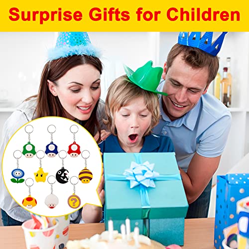 Keyring Cartoon Cute Anime Keychain Pendant 3D Silicone Figure Key Chain Keyrings Rings Kids Party Supplies Party Favors Bags fillers Novelty Toy Birthday Gift for Boys Girls Key Charms Keychain Deko