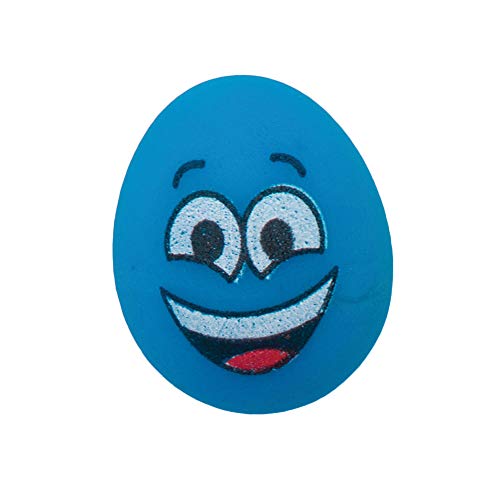 Baker Ross AT546 Mini Funky Face Egg Bouncy Balls - Pack of 10, Novelty Toys For Children, Perfect Party, Loot Or Prize Bag Filler