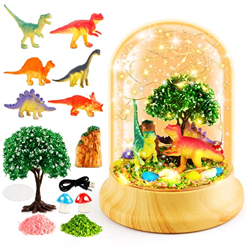 CS COSDDI Make Your Own Dinosaur Night Light, Dinosaur Night Light Craft Kit, DIY Dinosaur Gifts for Kids Arts and Crafts DIY Nightlight Project Novelty for Boys Age 3-12, Birthday Christmas for Kids