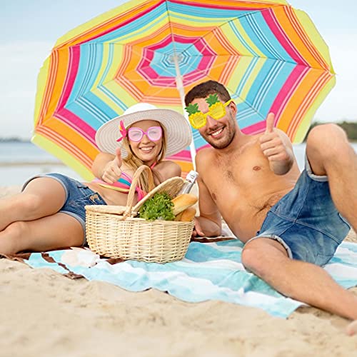 6 Pairs Novelty Party Glasses for Kids Adults, Funny Eye Glasses, Beach Party Sunglasses, Hawaiian Sunglasses, Tropical Sunglasses, Photo Prop Party Supplies Summer Luau Party Supplies