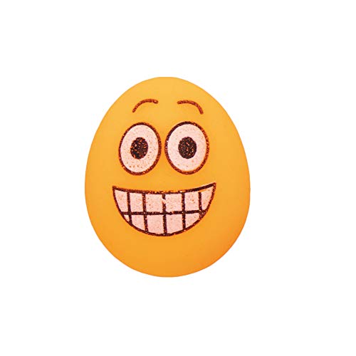 Baker Ross AT546 Mini Funky Face Egg Bouncy Balls - Pack of 10, Novelty Toys For Children, Perfect Party, Loot Or Prize Bag Filler