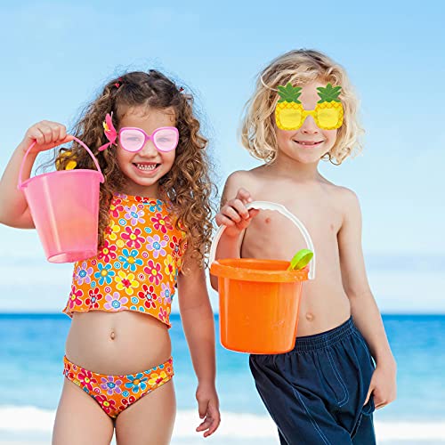 6 Pairs Novelty Party Glasses for Kids Adults, Funny Eye Glasses, Beach Party Sunglasses, Hawaiian Sunglasses, Tropical Sunglasses, Photo Prop Party Supplies Summer Luau Party Supplies