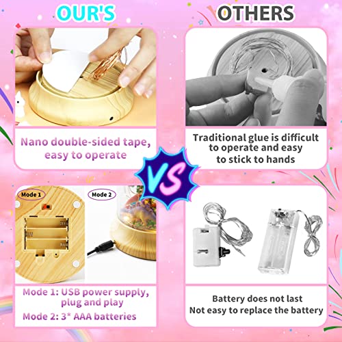 CS COSDDI Make Your Own Dinosaur Night Light, Dinosaur Night Light Craft Kit, DIY Dinosaur Gifts for Kids Arts and Crafts DIY Nightlight Project Novelty for Boys Age 3-12, Birthday Christmas for Kids