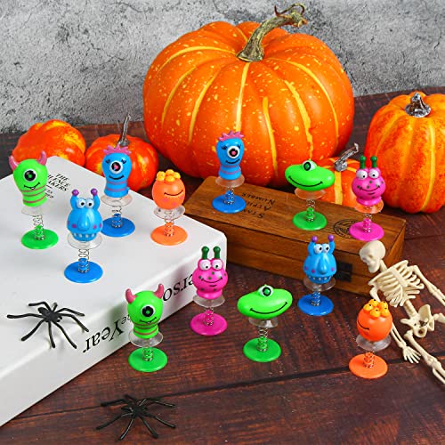 VEYLIN Monster Jump, 18PCS Assorted Novelty Monster Spring Jump Up Party Favor Toys Kids Classroom Prizes