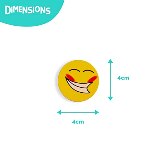 THE TWIDDLERS - 100 Novelty Funny Face Rubber Erasers for Kids & School - Party Bag Fillers