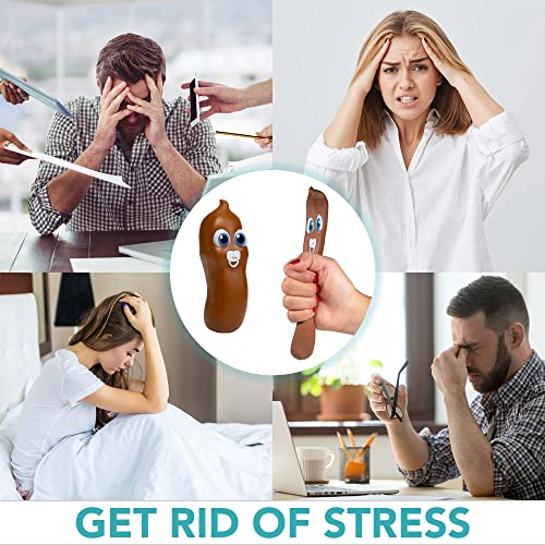 Gifton - Baby Stretchy Poop Toy DNA Stress Relief Ball Fake Poo - Novelty Fidget Toys Funny Joke Prank Gift for Boys Girls Kids Adults Teens - Birthday Present for Child Christmas Stocking Filler