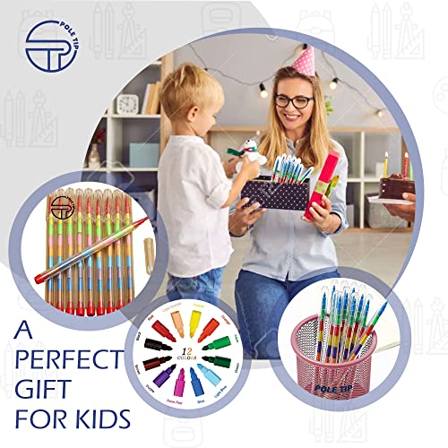 12 x Swop Point Crayons, Colouring Pencils, Assorted Colouring Crayons Party Bag Fillers, Pencil Crayons Kids Pens Stationary Supplies, Colouring Pencils Set, Toddler Twistables Coloured Crayons