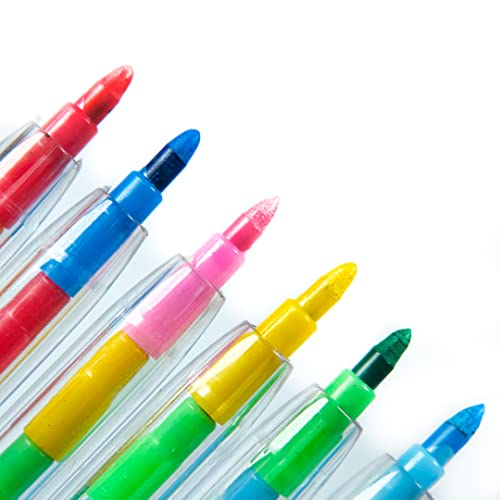 12 x Swop Point Crayons, Colouring Pencils, Assorted Colouring Crayons Party Bag Fillers, Pencil Crayons Kids Pens Stationary Supplies, Colouring Pencils Set, Toddler Twistables Coloured Crayons