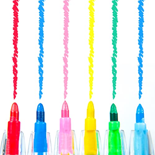 12 x Swop Point Crayons, Colouring Pencils, Assorted Colouring Crayons Party Bag Fillers, Pencil Crayons Kids Pens Stationary Supplies, Colouring Pencils Set, Toddler Twistables Coloured Crayons