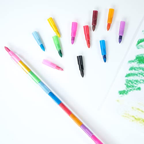 12 x Swop Point Crayons, Colouring Pencils, Assorted Colouring Crayons Party Bag Fillers, Pencil Crayons Kids Pens Stationary Supplies, Colouring Pencils Set, Toddler Twistables Coloured Crayons