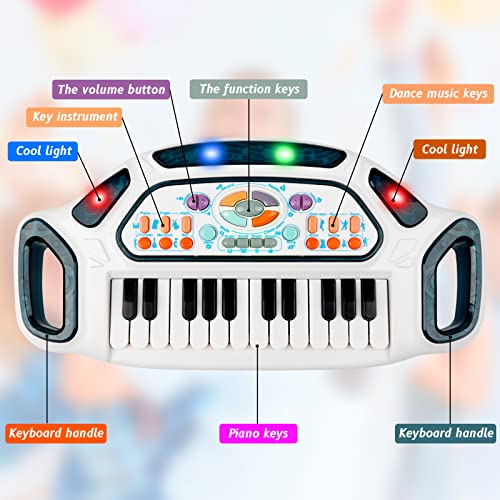 Shayson Kids Keyboard Multi-Function Piano Keyboard Toddler With Soft Lights Musical Toy For Baby Boys Girls Birthday Gift