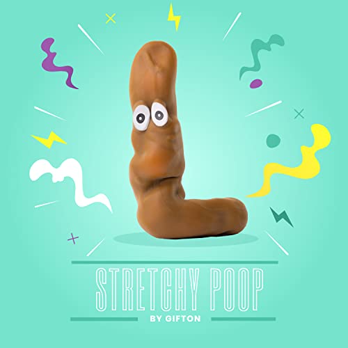 Gifton - Stretchy Poo Stress Relief Ball Fake Poop - Novelty 2020 Design - Gift for Boys Girls Men Women Teen Kids - Funny Birthday Joke Prank Present Christmas Stocking Filler Toys - 1 Supplied