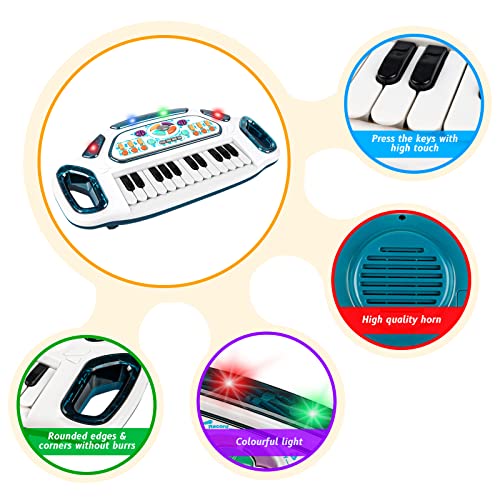 Shayson Kids Keyboard Multi-Function Piano Keyboard Toddler With Soft Lights Musical Toy For Baby Boys Girls Birthday Gift