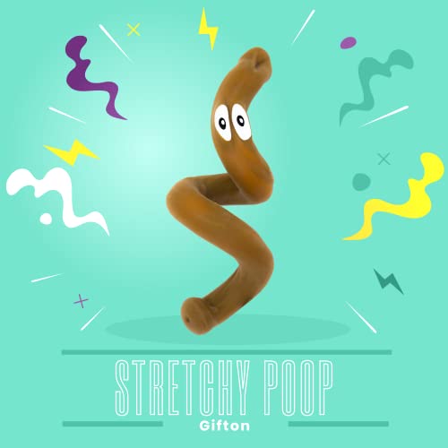 Gifton - Stretchy Poo Stress Relief Ball Fake Poop - Novelty 2020 Design - Gift for Boys Girls Men Women Teen Kids - Funny Birthday Joke Prank Present Christmas Stocking Filler Toys - 1 Supplied