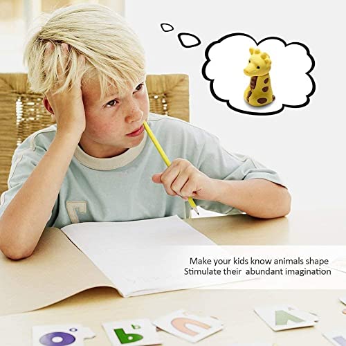 36Pcs Novelty Animal Pencil Rubber Erasers, Cute Puzzle Animal Erasers Set, for Party Favors, Games Prizes, Carnivals, Children, Students, Stationery, School Creative Toy