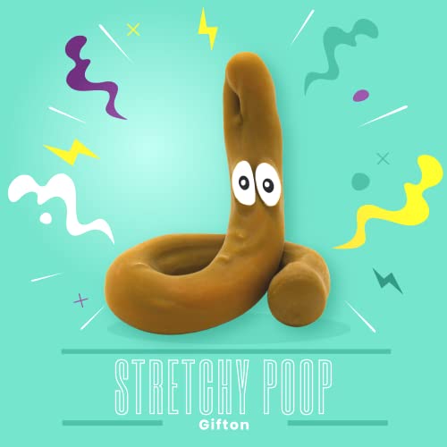 Gifton - Stretchy Poo Stress Relief Ball Fake Poop - Novelty 2020 Design - Gift for Boys Girls Men Women Teen Kids - Funny Birthday Joke Prank Present Christmas Stocking Filler Toys - 1 Supplied
