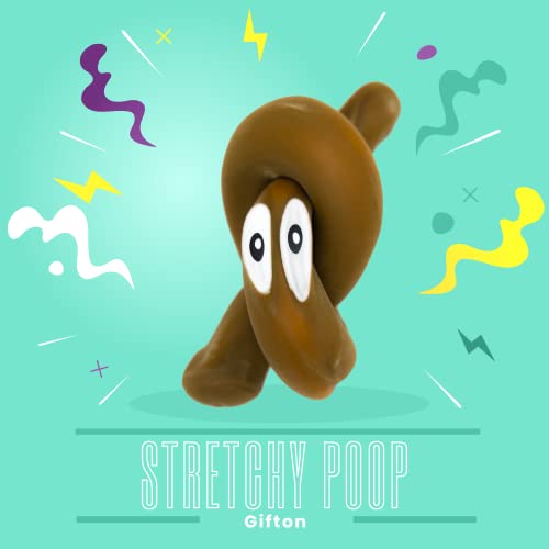 Gifton - Stretchy Poo Stress Relief Ball Fake Poop - Novelty 2020 Design - Gift for Boys Girls Men Women Teen Kids - Funny Birthday Joke Prank Present Christmas Stocking Filler Toys - 1 Supplied