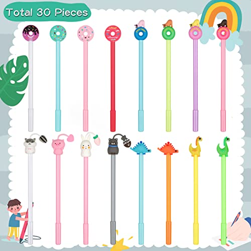Runxin 30pcs Novelty Pens for Kids,Cute Animal Pens,Funky pens, Children School Stationery Gift Idea,Party Favours Bags Fillers for Kids Birthday Gift For Boy Girl