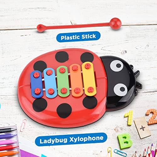 Ladybug Xylophone for Kids | Musical Instruments for Toddlers | Toddler Musical Toys for Kids | Toddler Toys | Glockenspiel for Kids | Kid Xylophone | Childs Xylophone | Childrens Xylophone