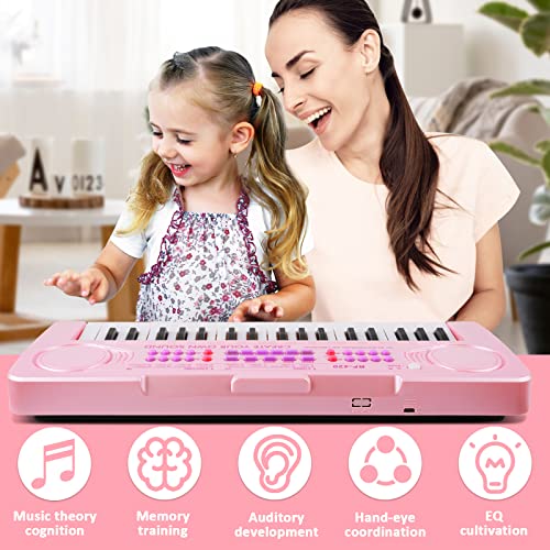 m zimoon Kids Piano Keyboard, 37 Keys Electronic Piano for Kids Music Piano Portable Multi-Function Musical Instruments Educational Toy Birthday Christmas Gift for Boys Girls Children Beginner