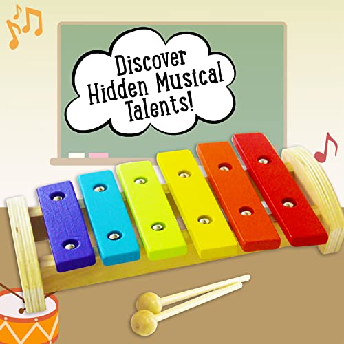 Jaques of London Wooden Xylophone for Kids | Musical Toy Instruments | Wooden Toys for Girls & Boys | Wooden Musical Instruments | Since 1795…