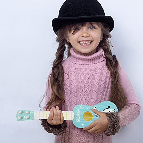 37 CM Kids Ukulele Guitar Toy, Guitar Musical Toy Ukulele Instrument, with 4 Adjustable Strings Mini Guitar and Picks for Toddlers Boys and Girls