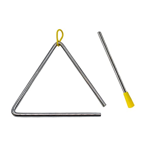 TRIXES 4-inch Musical Instrument Triangle – Play Alongside Percussion Instruments like the Drum, Bells, Xylophone, Maracas, Glockenspiel – Suitable for Adults, Kids and Toddlers - Childrens Toy Set