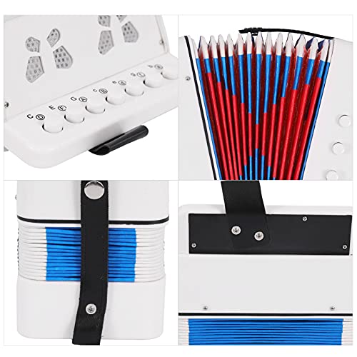summina 10 Keys Accordion ABS Material Musical Instrument for Children Boys and Girls Christmas Gift
