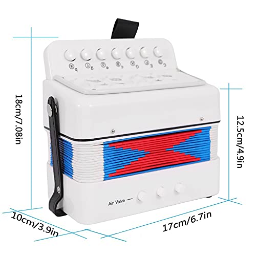 summina 10 Keys Accordion ABS Material Musical Instrument for Children Boys and Girls Christmas Gift