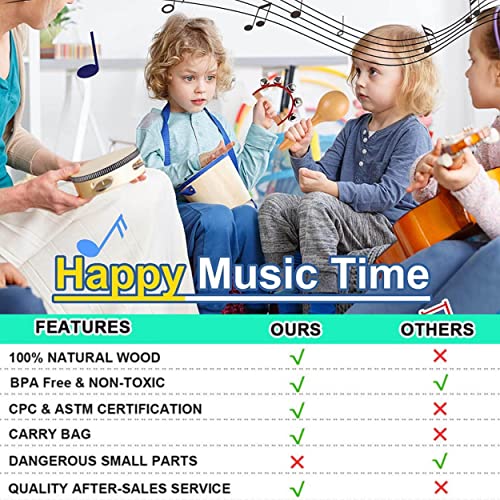 WIKKI Kids Musical Instruments Baby Musical Instrument Wooden Instruments Musical Toy Instruments Childrens Musical Instruments Baby Instruments