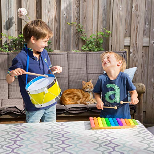 New Classic Toys Wooden Xylophone Toy for Toddlers 2 Years Old Boys and Girls Baby Gifts, Kids Musical Instruments for Childrens Two Year Old,Multicolor,DeLuxe - 12 bars,10236